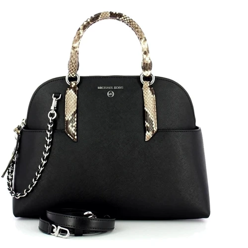 Женская сумка-купол Michael Kors Hudson LG Dome Satchel черная (30F0SHUS3L001)