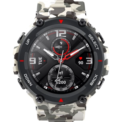 Смарт-годинник Amazfit T-Rex Camo Green: Ємність батареї, мАг 390