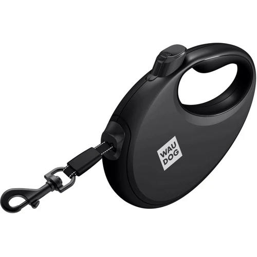 Поводок-рулетка для собак WAUDOG R-leash с контейнером для пакетов L черный до 40 кг 5 м (26291)