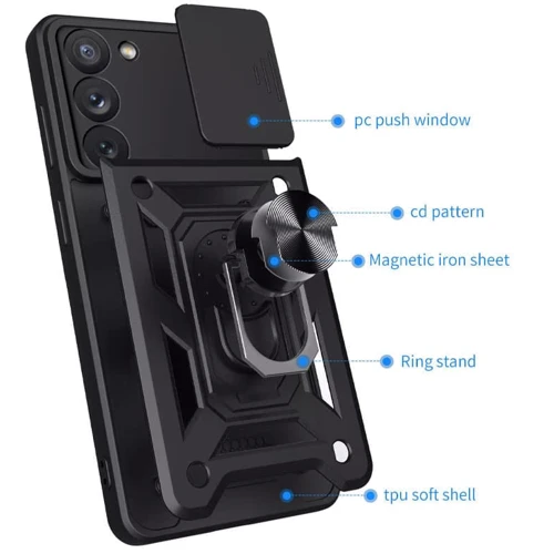 Аксесуар для смартфона Mobile Case Camshield Serge Ring Black для Samsung S911 Galaxy S23: Плівка в комплекті нет