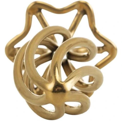 Анальная пробка LOCKINK Sevanda Hollow Spiral Golden Metal Anal Plug - S size