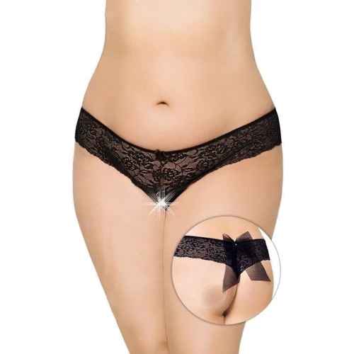 Женские стринги SoftLine G-String 2436, Plus Size, XL (black)