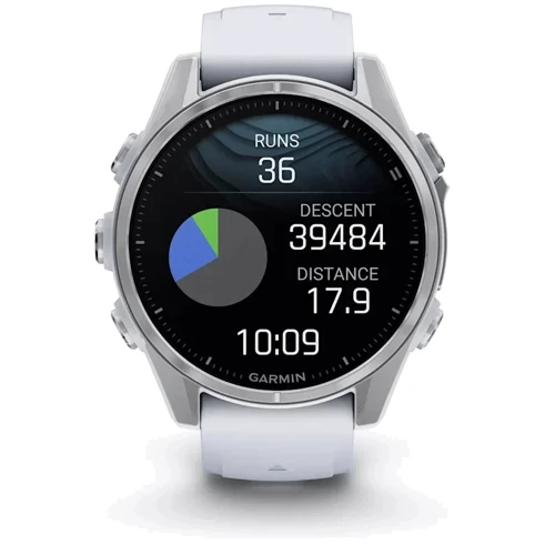 Смарт-годинник Garmin Fenix 8 AMOLED 43mm Silver with Whitestone Silicone Band (010-02903-00): Види спорту Дайвинг, Парусный спорт, Серфинг, Гольф, Плавание, Велоспорт, Бег