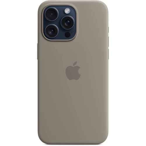 Чехол для iPhone Apple iPhone 15 Pro Max Silicone Case with MagSafe - Clay (MT1Q3ZM/A): Цвет серый