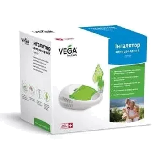 Інгалятор Vega CN-01 W Family компресорний: Продуктивність розпилення, мл / хв 0.2
