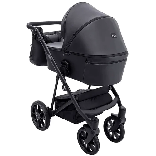 Коляска универсальная 2 в 1 Bair Vega ECO VE-12 черный (681068): Ширина шасси 58 см