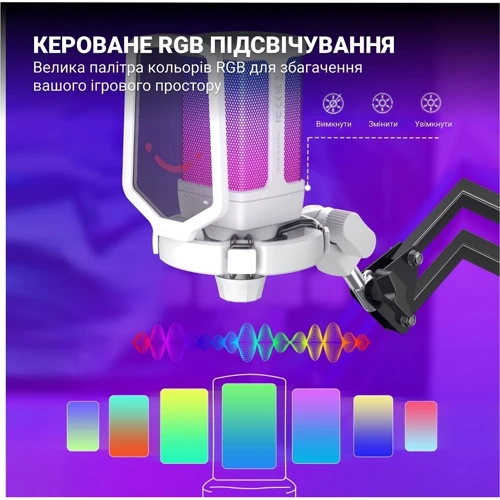 Конденсаторный USB микрофон Fifine Q6TW White фото 9