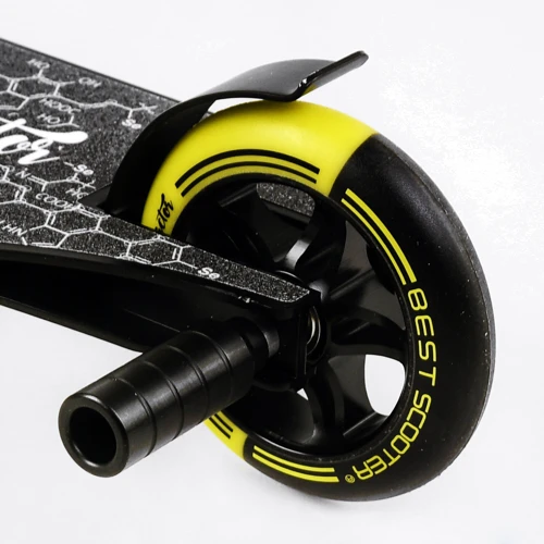 Самокат трюковый Best Scooter Reactor Black and Yellow (112771): Материал колес полиуретан