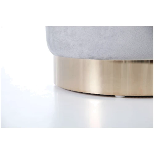 Пуф AMF Madrid Grey / Golden Chrom (547501): Матеріал каркаса металл, Велюр