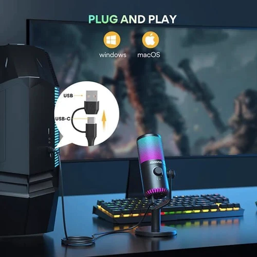 Микрофон Maono DM30 RGB Black: Направленность кардиоидная