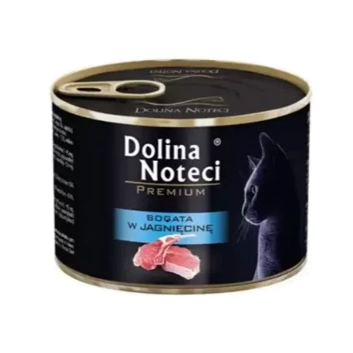 Вологий корм Dolina Noteci Premium для котів з ягнятком 185 г DN 185 (800)