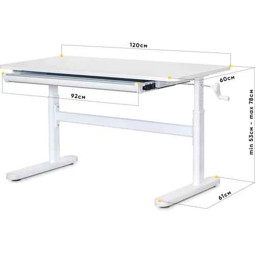 Детский стол ErgoKids TH-215 Lite White (TH-215 W Lite): Особенности Регулировка высоты