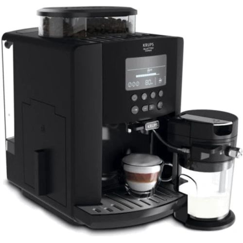 Кофеварка Krups EA819E Arabica Latte: Функции Регулируемая высота дозатора / подставки, Одновременное приготовление двух чашек кофе, Выбор объема