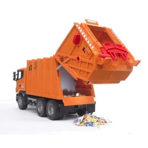 Мусоровоз Bruder Scania R-R-series, оранжевый, 62 см (03560)