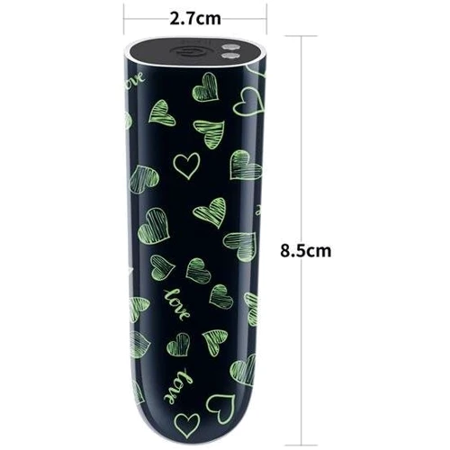Клиторальный вибратор LoveToy Heart Massager Glow In The Dark