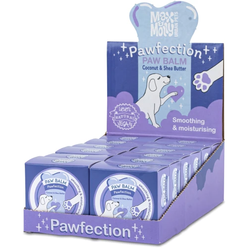 Захисний віск для лап Max & Molly Urban POS Set - Paw Balm "Pawfection" 12х50 мл (4894512061033)