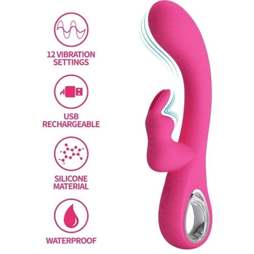 Вибратор с стимулятором клитора LYBAILE Pretty Love Novak (BI-300087)