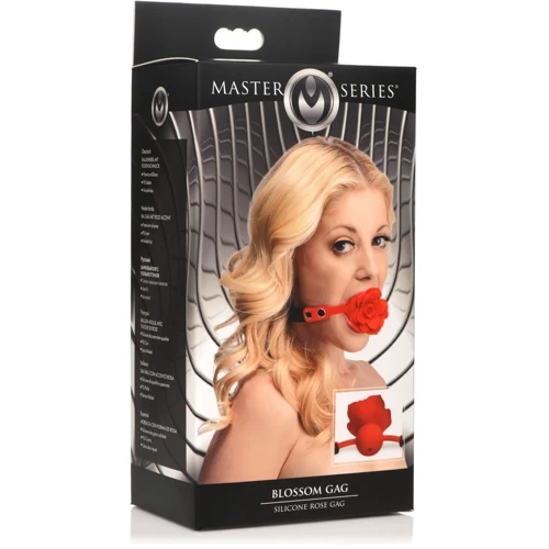 Кляп Master Series Blossom Silicone Rose Gag - Red