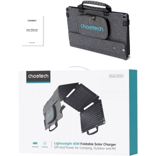 Солнечная панель Choetech 40W, Type-C UA