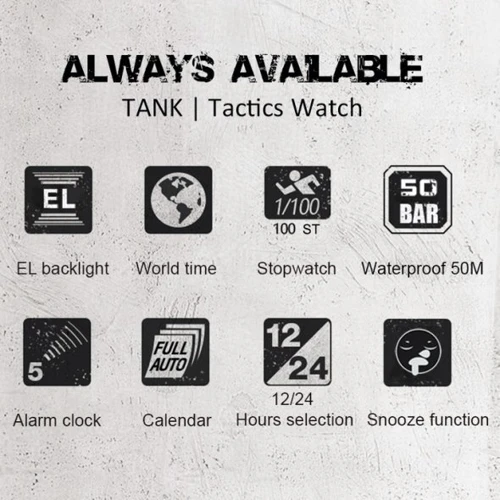 Наручные часы North Edge Tank 5BAR 9997 фото 8