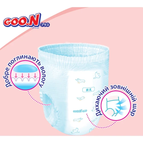Трусики-підгузки Goo.N Plus для дітей 13-25 кг (розмір ХXL, унісекс, 28 шт.): Кількість в упаковці, шт 28