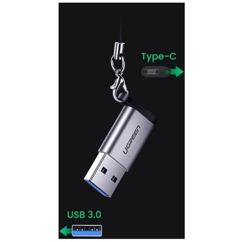 Адаптер Ugreen Adapter US276 USB 3.0 to USB-C 3.1 Female Gray (50533): Дополнительные разъемы USB-C