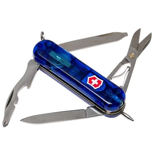 Мультитул Victorinox Midnite Manager 58мм/10предметов/синий-прозрачный (0.6366.T2)