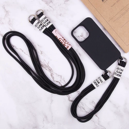 Чехол для iPhone TPU Case two straps California Black for iPhone 13 Pro Max: Тип аксессуара чехол
