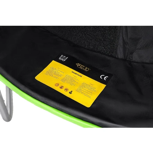 Батут 4FIZJO Premium 12FT 374 см Black/Green с внутренней сеткой (4FJ0605) фото 4