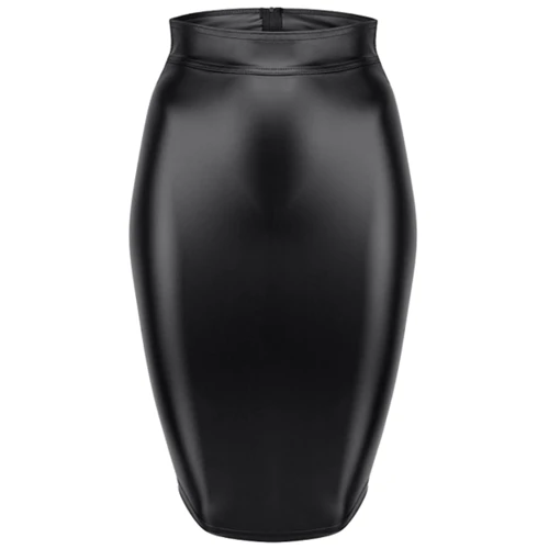 Юбка Noir Handmade F152 Powerwetlook pencil skirt Вlack, 3XL
