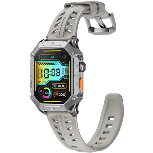 Смарт-часы Haylou Watch IRON N1 (LS24) Gray: Особенности Калькулятор, Тактические, Большой экран, Влагозащищенные, Гибридные, Противоударные, Встроенный микрофон, Динамик (громкая связь), Функция звонка, Барометр, Компас, Голосовой помощник