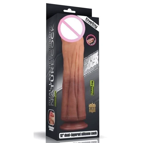 Фаллоимитатор Dual-Layered Silicone Nature Cock 12"
