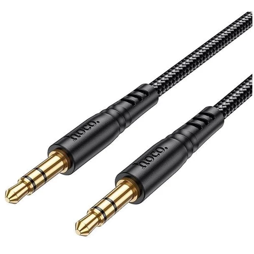 Кабель Hoco Audio Cable AUX 3.5mm Jack UPA24 Smooth 1m Black: Тип Mini-jack 3.5mm - Mini-jack 3.5mm