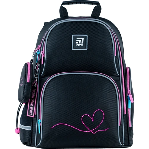 Рюкзак полукаркасный Kite Education 702 (LED) Heart (K24-702M-1 (LED)): Корпус рюкзака Каркасный