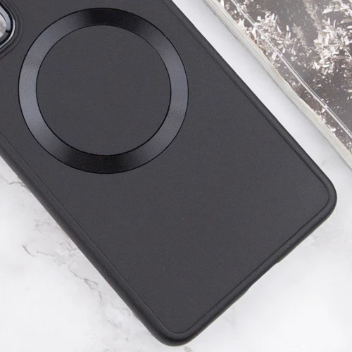 Чехол для телефонов TPU Case Bonbon Metal Style with MagSafe Black for Samsung A256 Galaxy A25 5G: Цвет черный