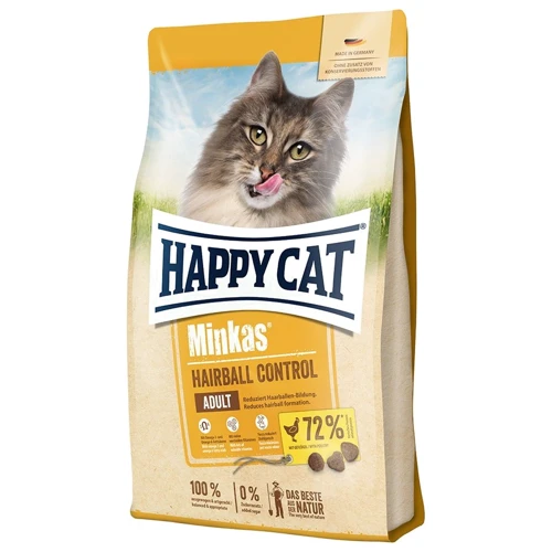 Сухой корм Happy Cat Minkas Hairball Control Geflugel для взрослых кошек для вывода шерсти с птицей 0.5 кг (70401)