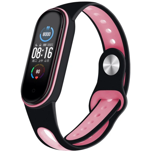 

BeCover Sport Style Black-Pink for Xiaomi Mi Smart Band 5/6 (705167)