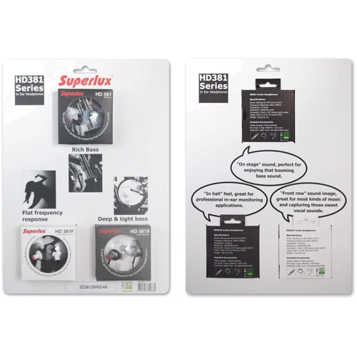 Наушники Superlux HD381 SET (381+B+F): Назначение Для плеера