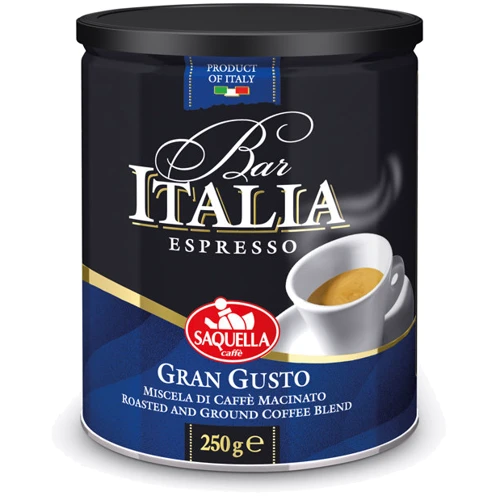 Кофе молотый Saquella Bar Italia Gran Gusto 250 г (8002650001163)