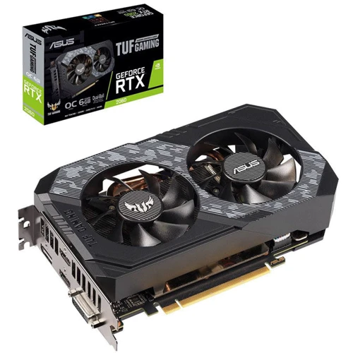 Видеокарта ASUS GeForce RTX2060 6144Mb TUF OC GAMING (TUF-RTX2060-O6G-GAMING): Объем памяти, Гб 6