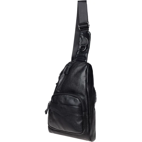 Чоловіча сумка-слінг Borsa Leather чорна (K1029-black): Країна виробник Україна