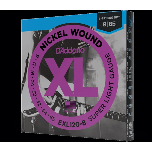 Струна для гитар Комплект струн D'addario EXL120-8 XL Nickel Wound 8-string Super Light (09-65): Тип Комплект струн