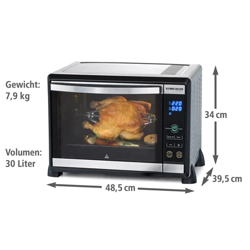 Электродуховка настольная Rommelsbacher BGE 1580/E: Объем, л 30
