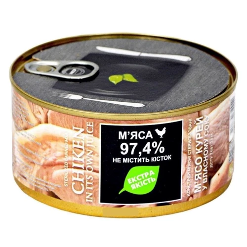 Мясо куриное в собственном соку ГОСТ ТМ Zdorovo ж / б , 325 г (WT3113)