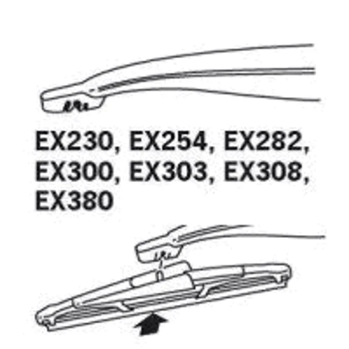 Двірник TRICO ExactFit Rear (300мм) EX301: Конструкція каркасна