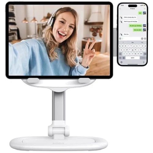 Держатель Baseus Desk Holder Seashell White (B10451501211-00) for Apple iPhone 16 I 15 I 14 I 13 I 12 series and iPad фото 6