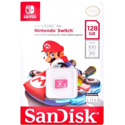 Карта пам'яті SanDisk 128GB microSDXC для Nintendo Switch (SDSQXAO-128G-GNCZN): Тип карти MicroSDXC