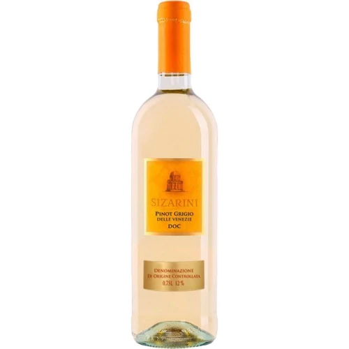 Вино Sizarini Pinot Grigio Venezie DOC, біле сухе, 0.75л 11% (DIS8011510029766)