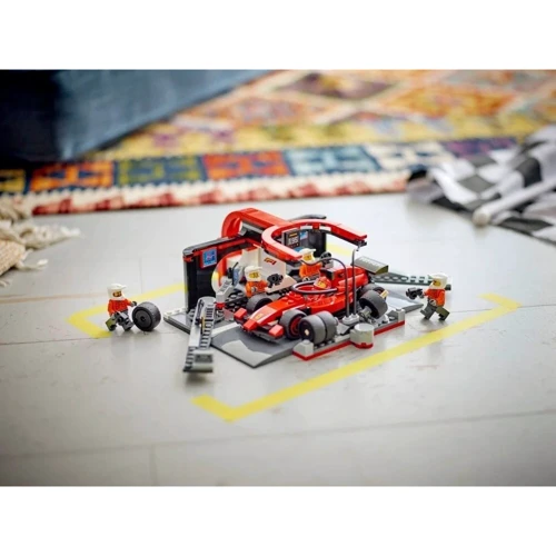 Конструктор LEGO City Пит-стоп и пит-экипаж F1 с болидом Ferrari 322 деталей (60443) фото 8