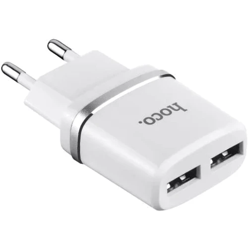Зарядное устройство Hoco Wall Charger 2xUSB C12 White